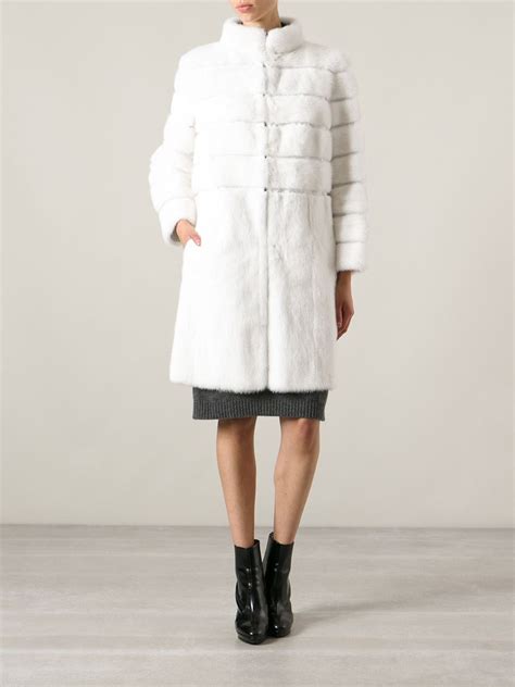 fendi fur jacket white|vintage fendi coat.